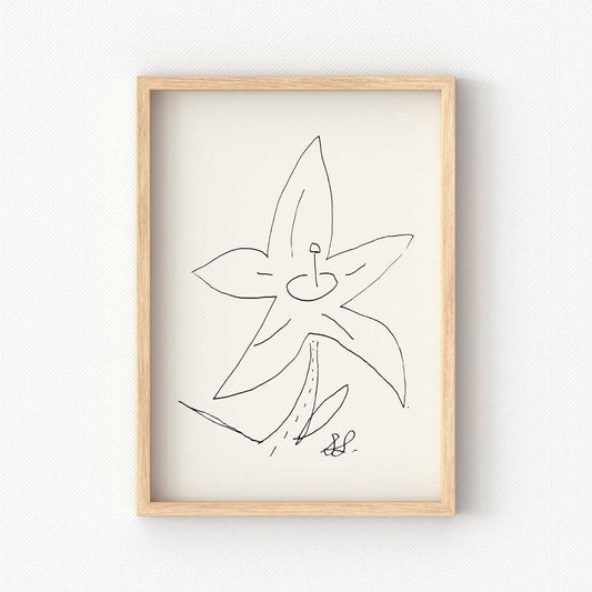 adlisa lineacaule - printable wall art of flower drawing